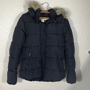 H&M Winter Puffer Jacket w/ Faux Fur Collar
